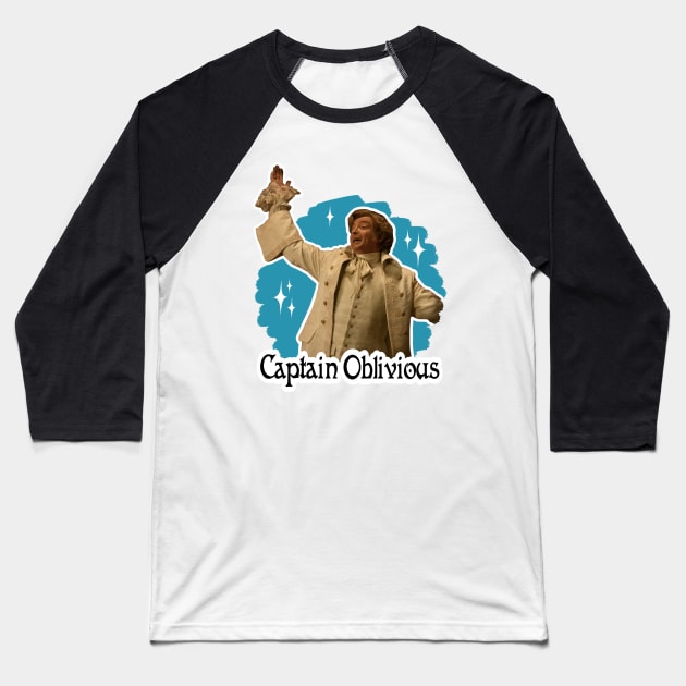 Captain Oblivious Baseball T-Shirt by Sacred The Threads